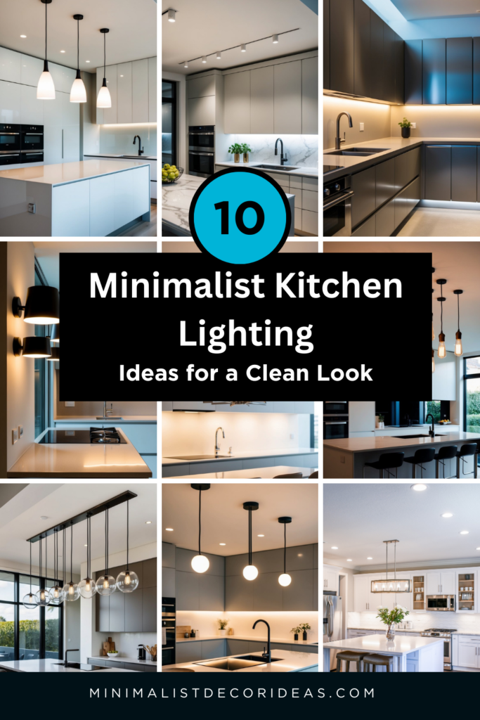 Pendant Lights in a minimalist kitchen